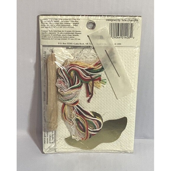 Christmas Angel Counted Cross Stitch Kit Quilt Star #301408 Ornament - Picture 2 of 3